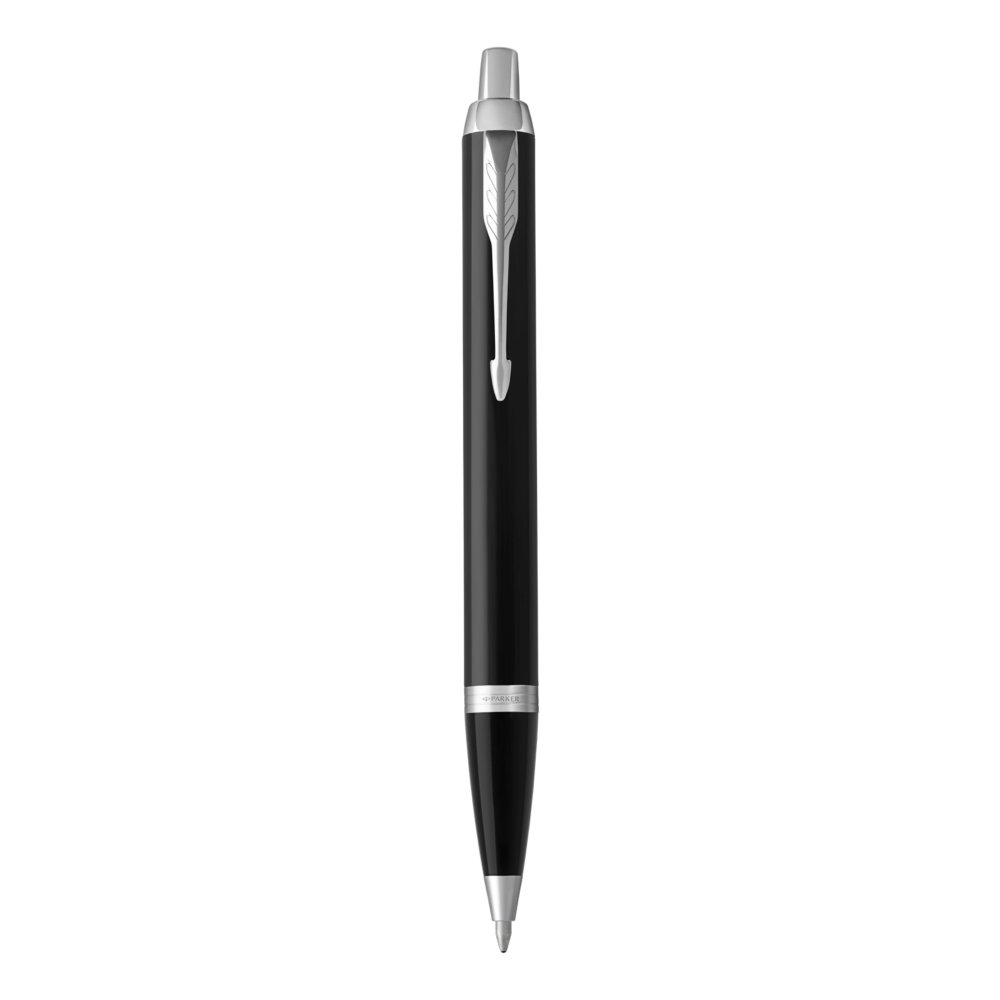 Genuine PARKER IM Ballpoint Pen Black Lacquer & Chrome Trim New In Box 