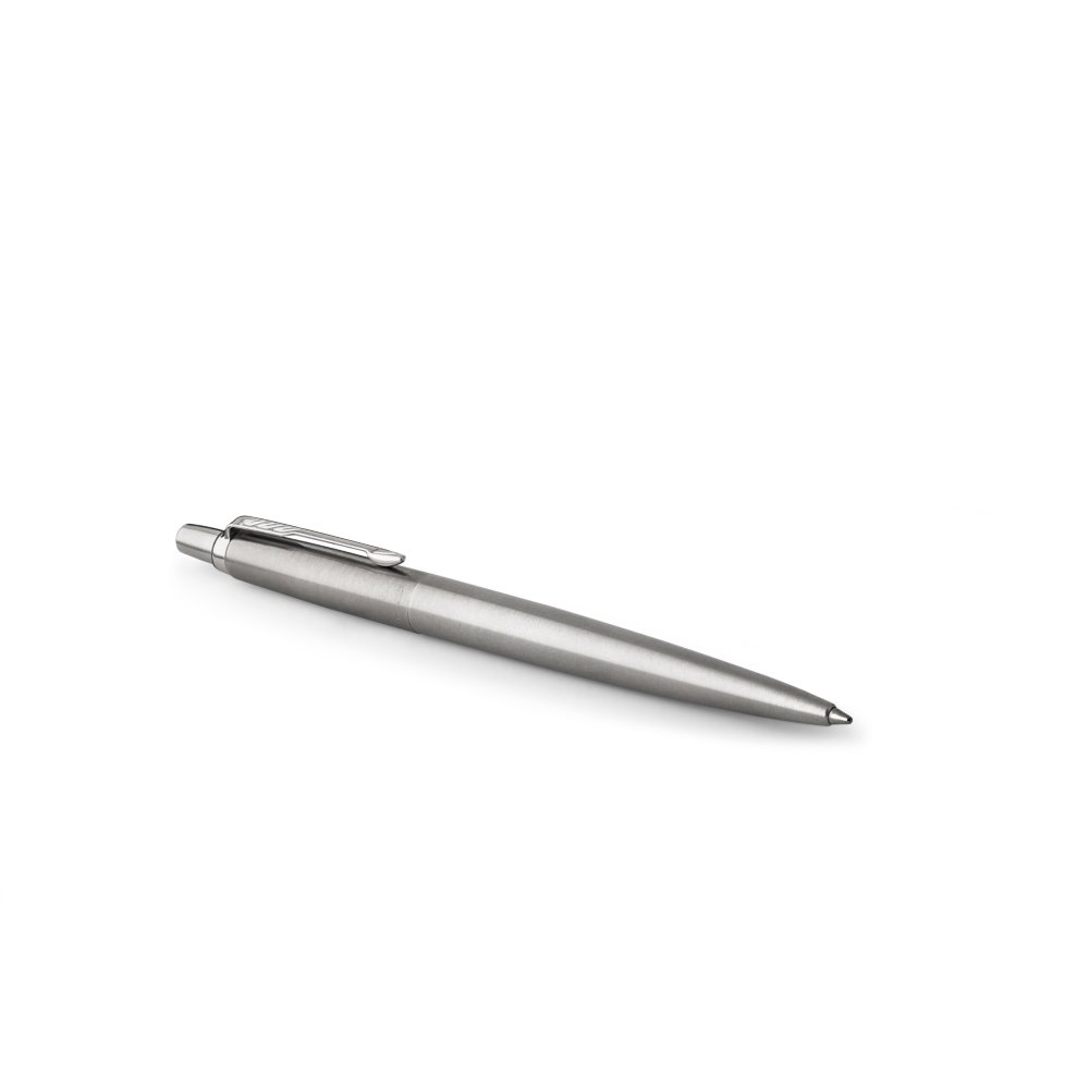 Parker® Jotter™ Ballpoint Pen, Medium Nib, 0.7 mm, Stainless Steel Barrel,  Blue Ink