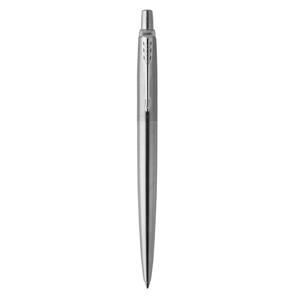 BLUE INK 2 X PARKER JOTTER LONDON CT STAINLESS STEEL BALL POINT PEN 