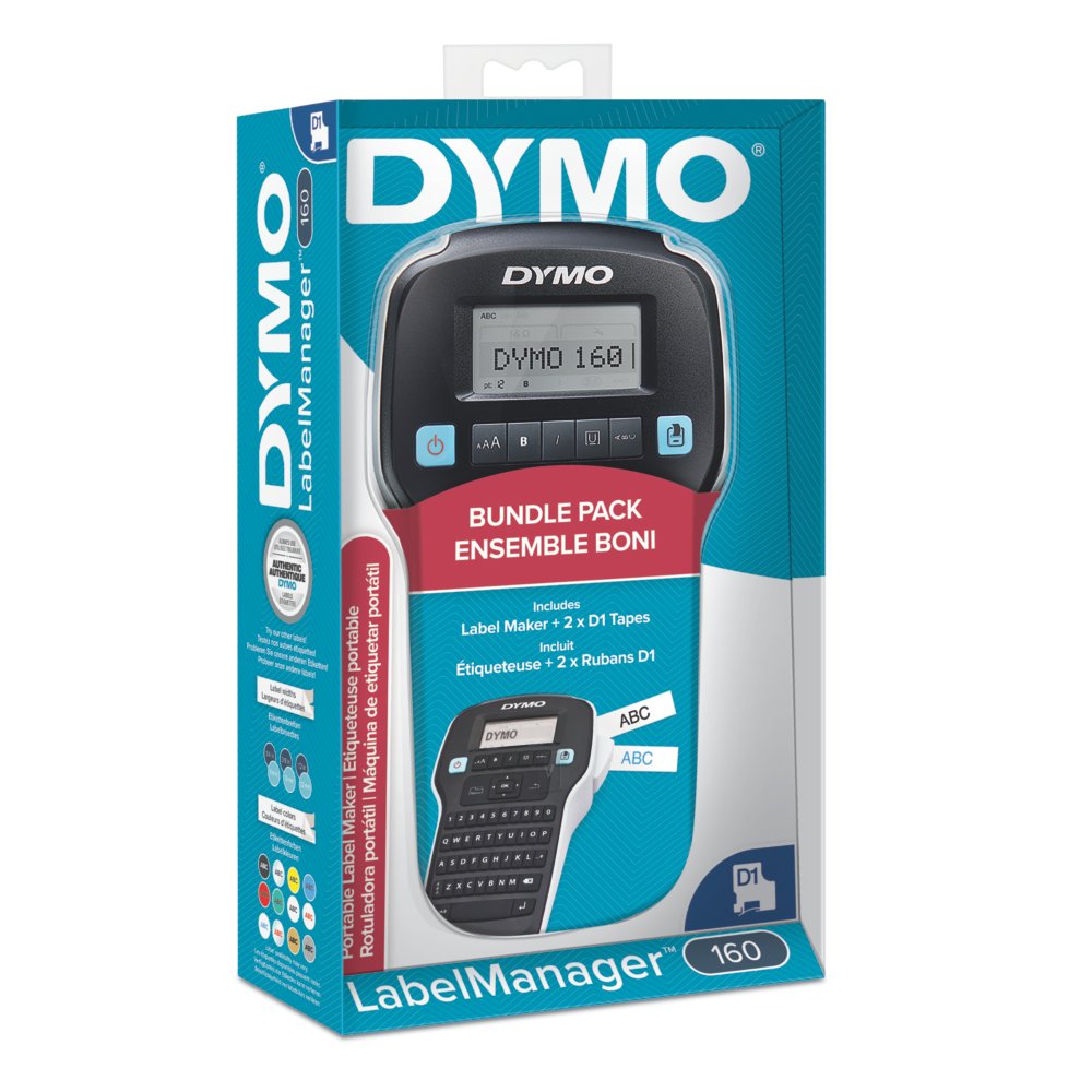 One-Tou … Details about   DYMO Label Maker LabelManager 160 Portable Label Maker Easy-to-Use 