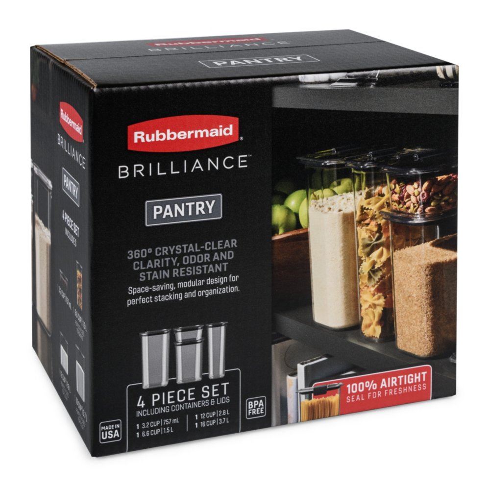 Rubbermaid Brilliance 16 Cup Pantry Airtight Food Storage