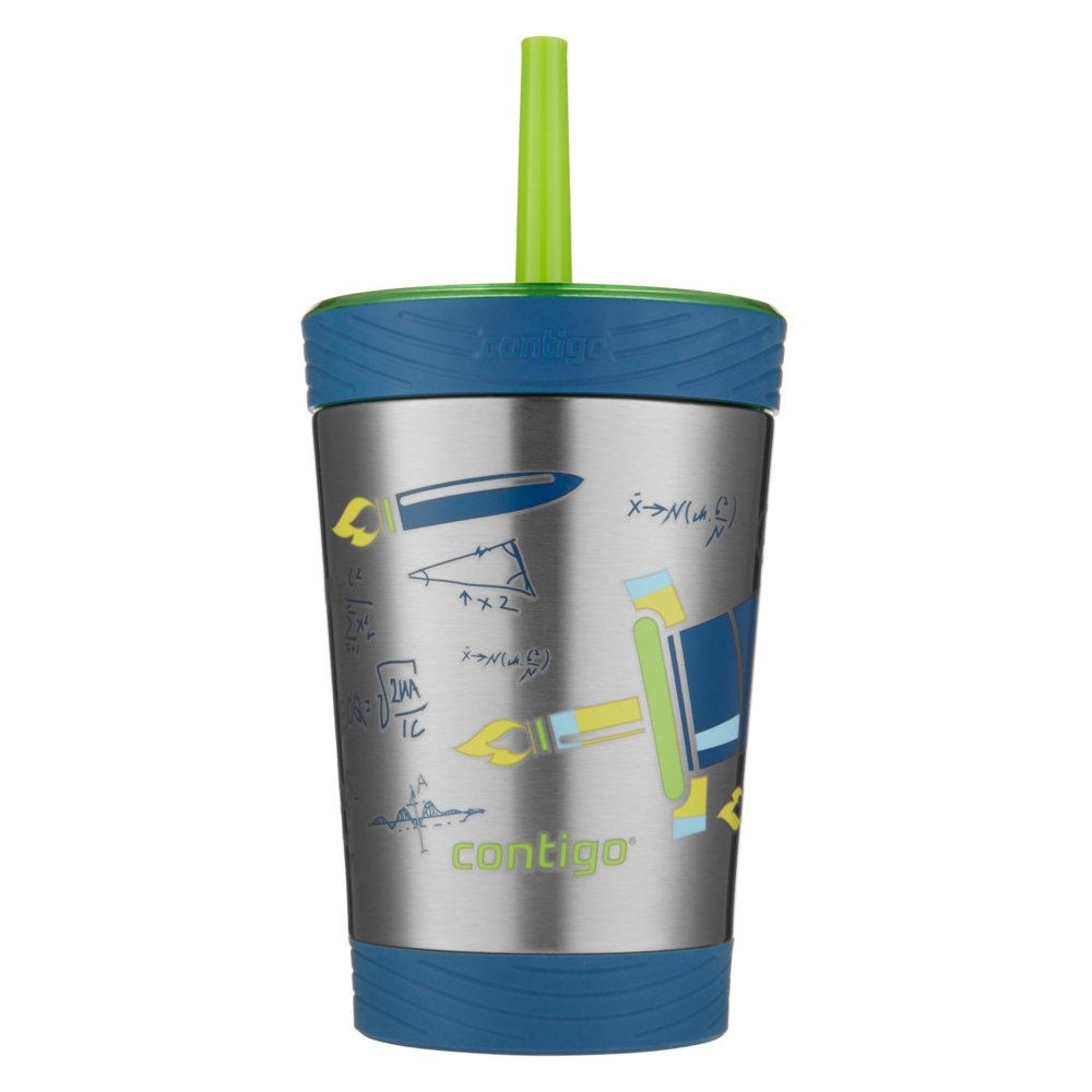 Lowest Price: Contigo Kids Spill-Proof Tumbler with Straw & Leak- Proof Lid, 12oz with Sharks