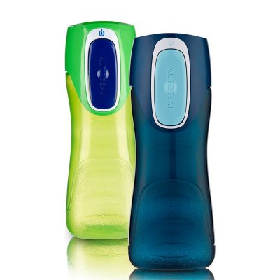 Trekker Kids Water Bottle with AUTOSEAL® Lid, 14oz, 2-Pack