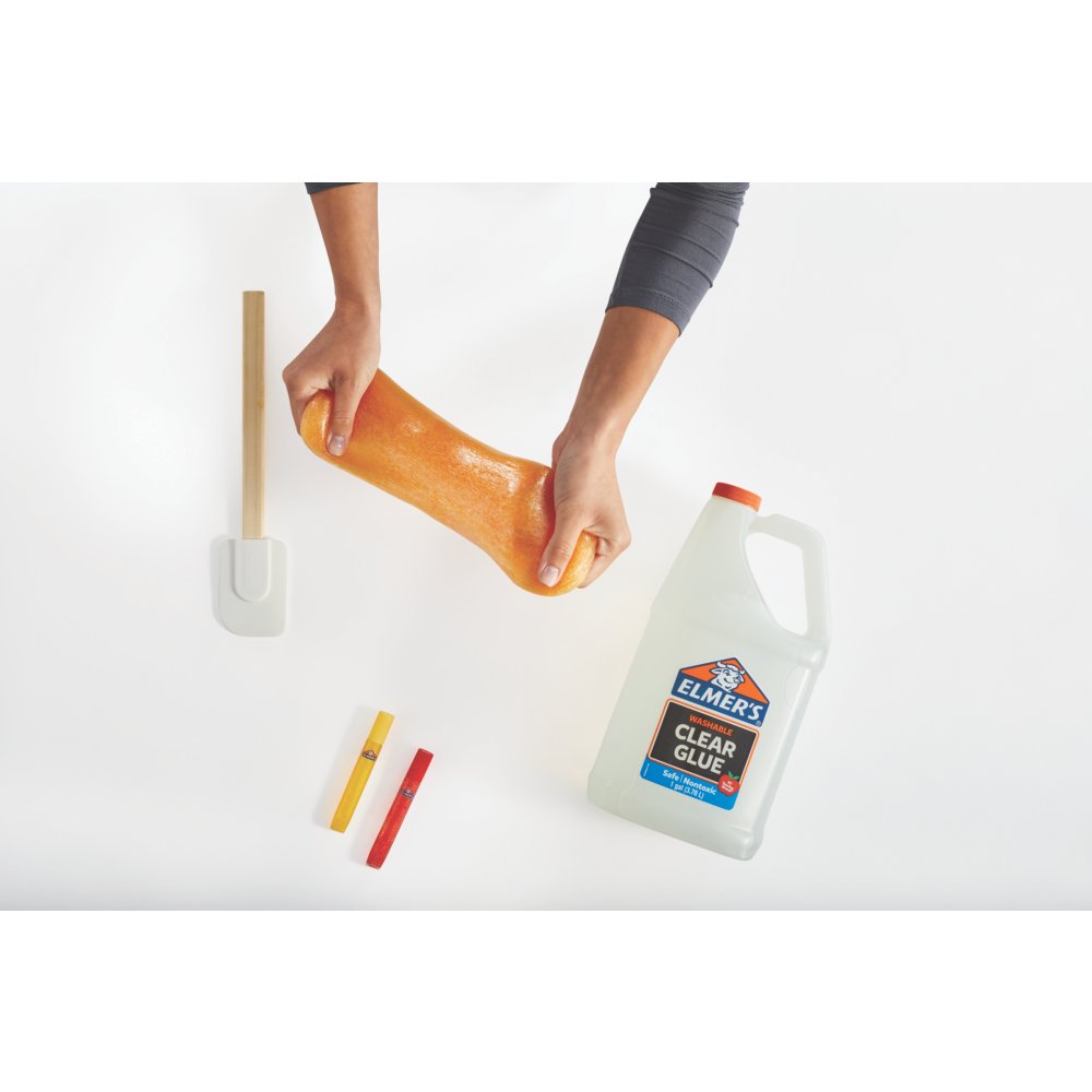  Elmer's Liquid School Glue, Clear, Washable, 1 Gallon - Great  for Making Slime : Office Products