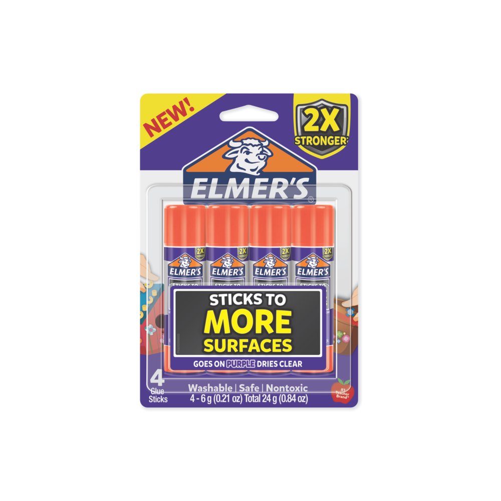 Glue stick purple dries clear 24 oz. Brand: Elmers, Pala Supply Company