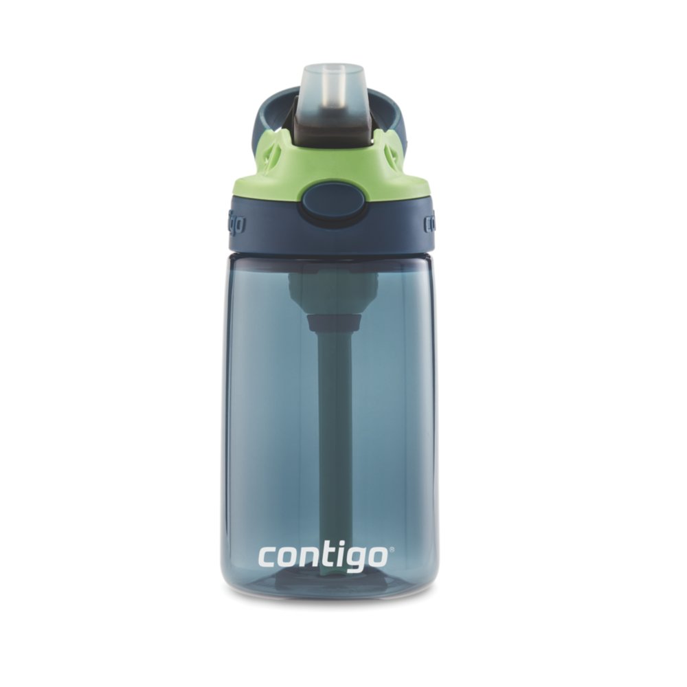 Contigo Kids Gizmo Flip Water Bottles French Blue/Coral 14oz 2-Pack