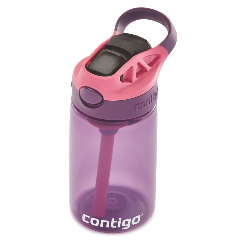 Contigo 14oz Kids' Water Bottle with Redesigned AutoSpout Straw Blue  Raspberry Punch Fox