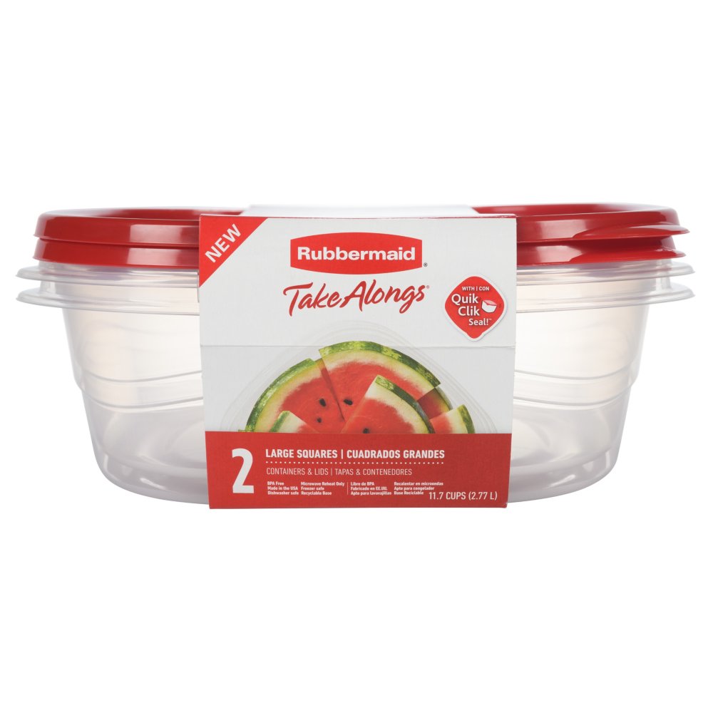 Rubbermaid Spacesaver Square Containers, Clear, 2 qt. at Tractor Supply Co.