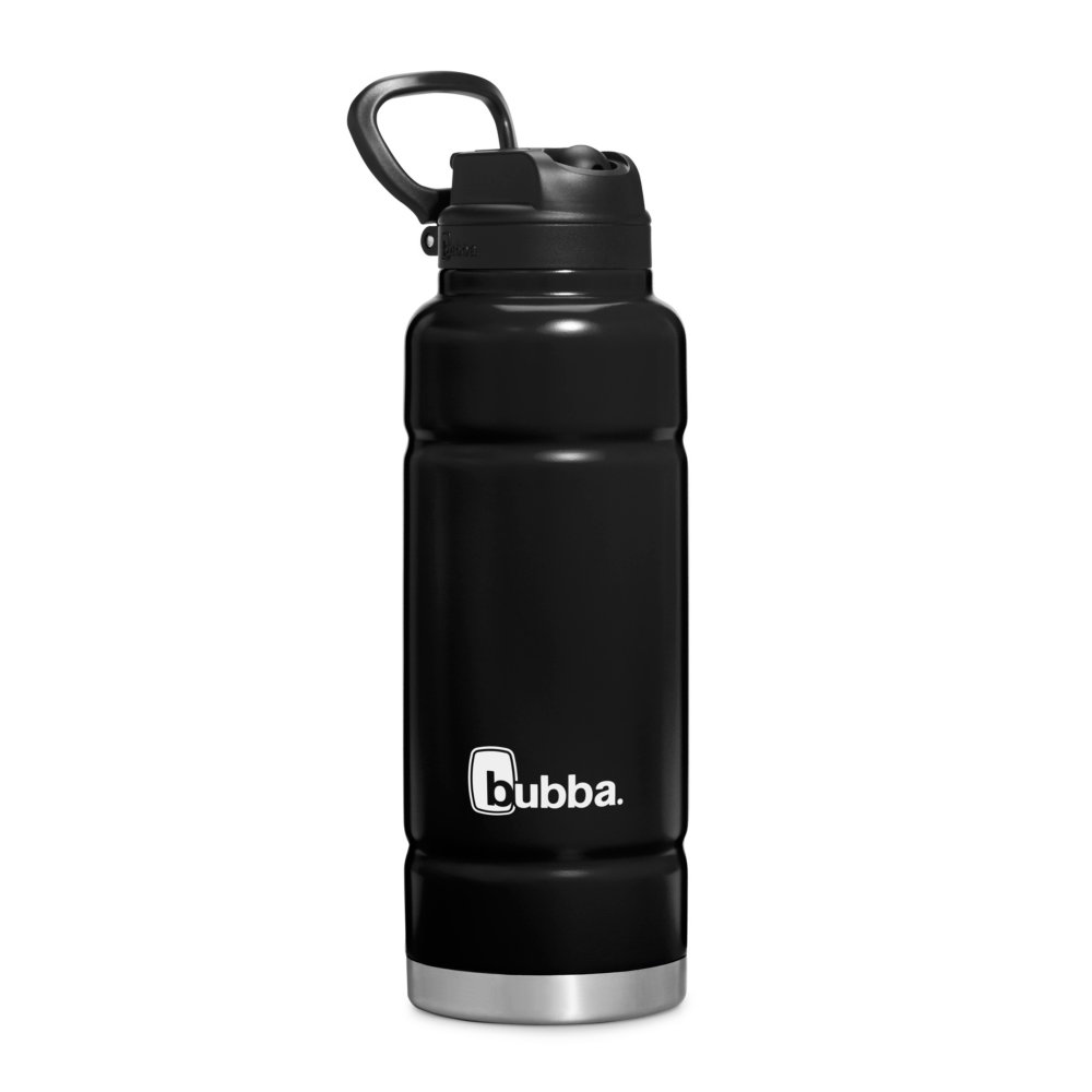 Cannon Sports Squeeze Water Bottle with Straw Lid, 34 oz, Black, Pack of 2
