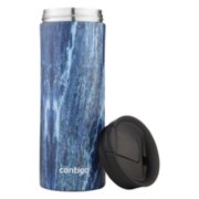 thermal travel mug with snap seal lid in marble image number 4