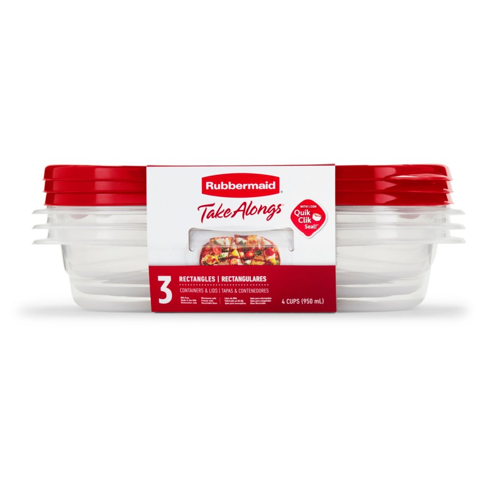 Rubbermaid Set Of 8 Takealongs Rectangle Food Storage Containers : Target
