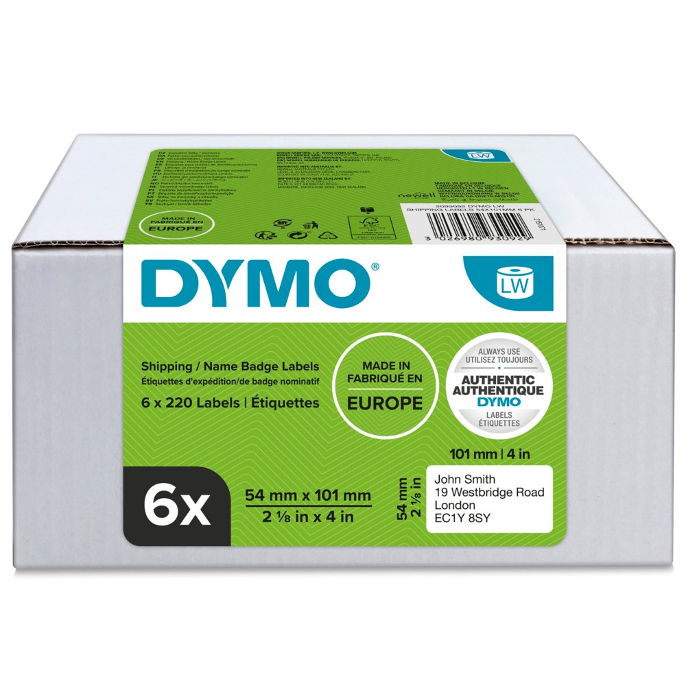 Dymo LabelWriter Address - Ruban d'étiquettes auto-adhésives - 1 rouleau de  160 étiquettes (25 x 54 mm) - fond blanc écriture noire Pas Cher