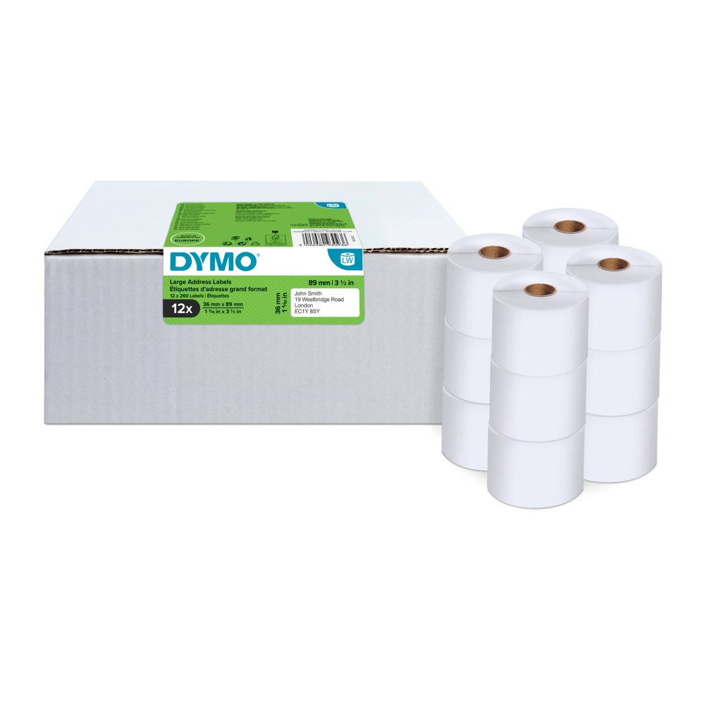 10 x COMPATIBLE DYMO 11353 ADDRESS LABEL ROLL FOR LABELWRITER PRINTERS 12MMx24MM 