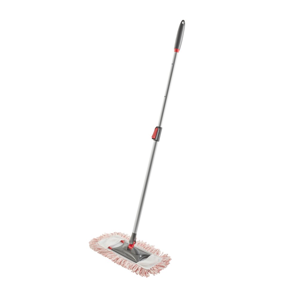 Dry Dust Mop Head with Frame & Adjustable Handle