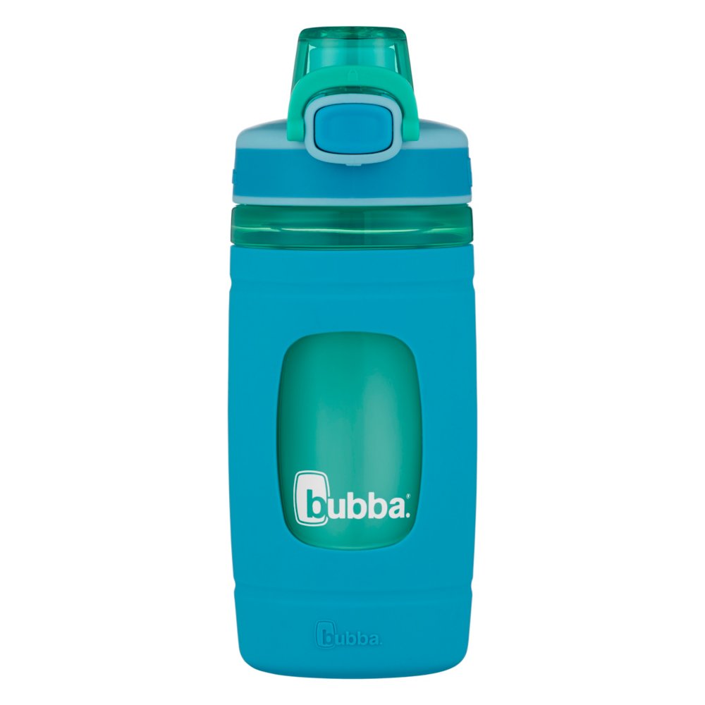 Bubba 16oz Plastic Flo Kids' Water Bottle with Silicone Sleeve Orange