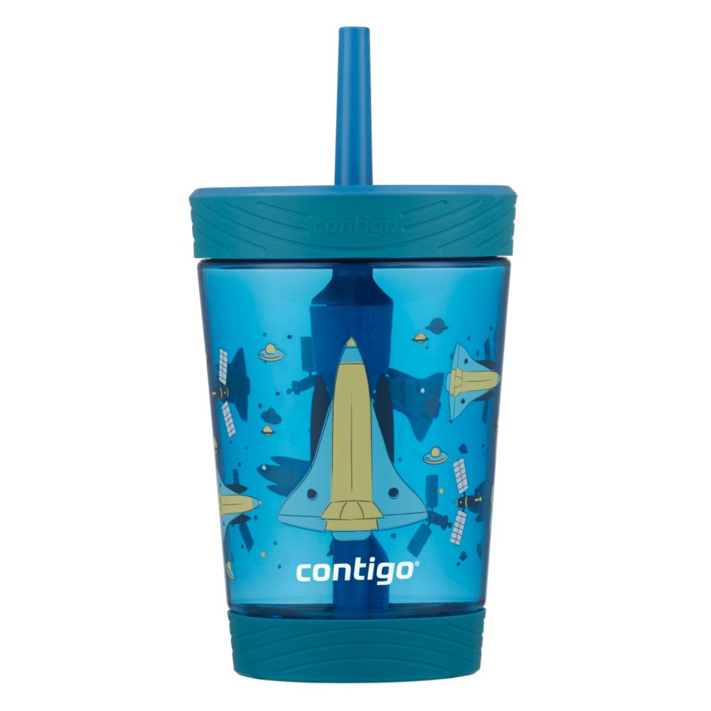 Arrow Blue Sip-A-Cup 4 Pack Kids Built-In Silly Straw Sippy & Lid FREE  SHIPPING