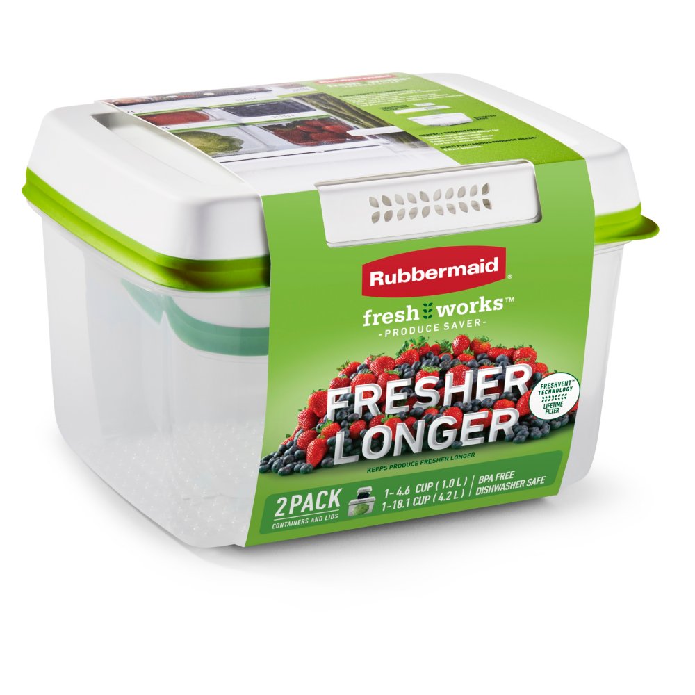 Rubbermaid 2114818 Freshworks Green Produce Saver, Large – Toolbox