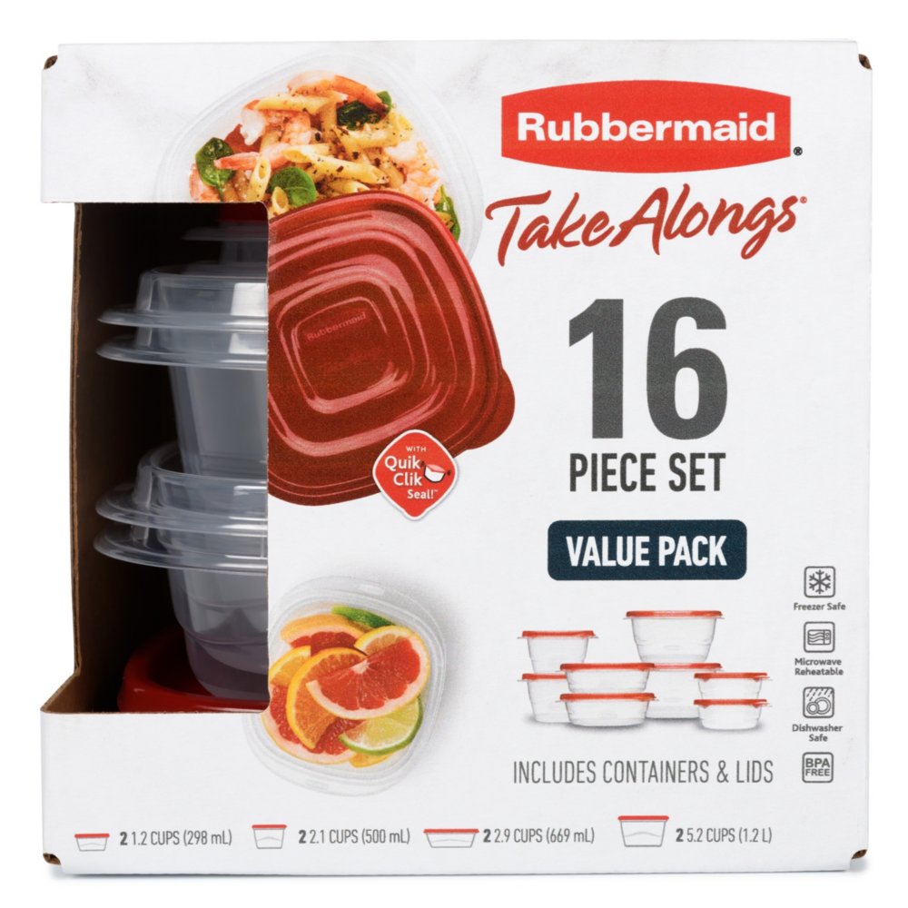  Rubbermaid TakeAlongs 32 piece set Made IN the USA BPA Free  dishwasher safe microwave reheatable