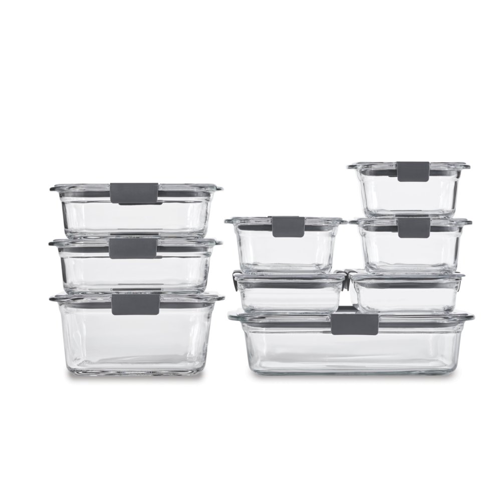 Brilliance™ Glass Food Storage Container Set Rubbermaid