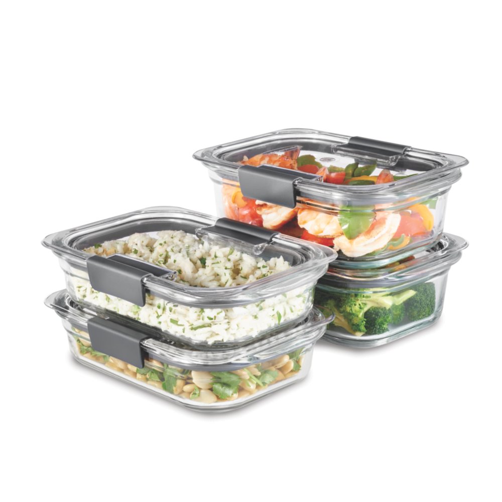 Rectangular Container, Clear with Lid, Frosted - 13058