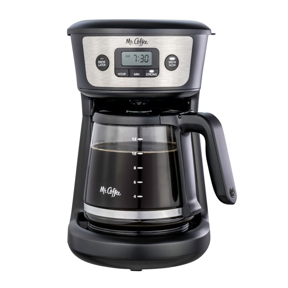 Mr. Coffee 12 Cup Programmable Black Coffee Maker with Hot Water Station 