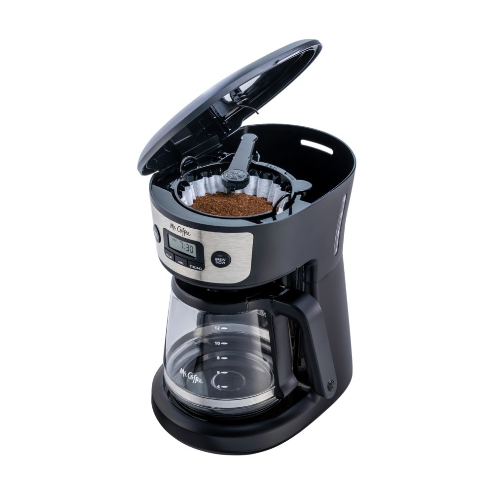 Mr. Coffee® 12-Cup Programmable Coffee Maker with Strong Brew Selector,  Stainless Steel