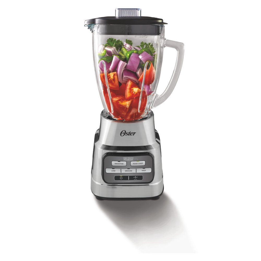 Oster® One Touch Blender with Auto and Glass Jar, Brushed Nickel | Oster