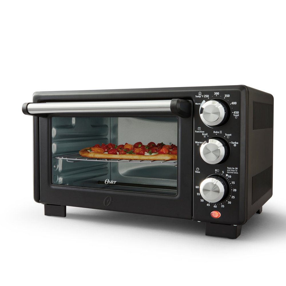 Oster® Convection 4-Slice Toaster Oven, Matte Black, Convection