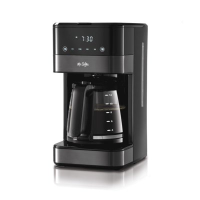 Mr. Coffee® 12-Cup Programmable Coffee Maker with LED Touch Display, Black Stainless Steel