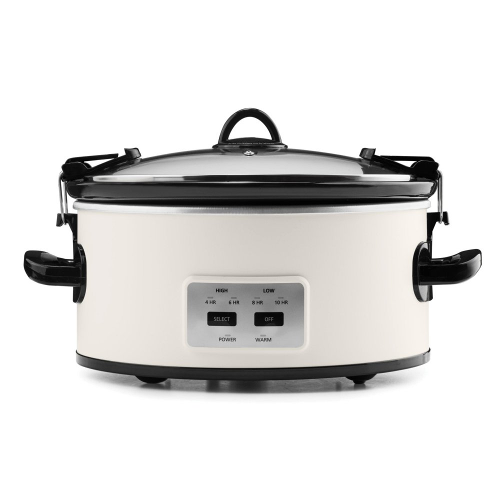 Crockpot™ 6-Quart Manual Slow Cooker, Black and Stainless Steel