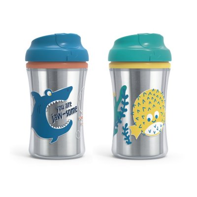 Insulated Cup-Like Rim Sippy Cup, 2 Pack