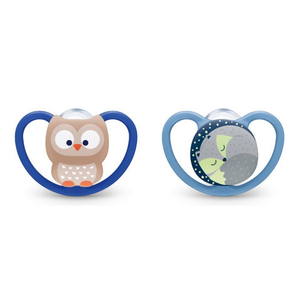 Space Glow In The Dark Orthodontic Pacifiers Nuk