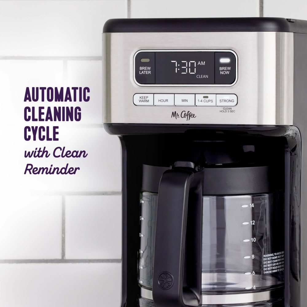 Mr. Coffee® 12-Cup Programmable Coffee Maker with Automatic Cleaning Cycle