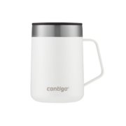 travel mug with handle in white image number 0