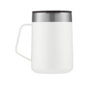 travel mug with handle in white image number 3