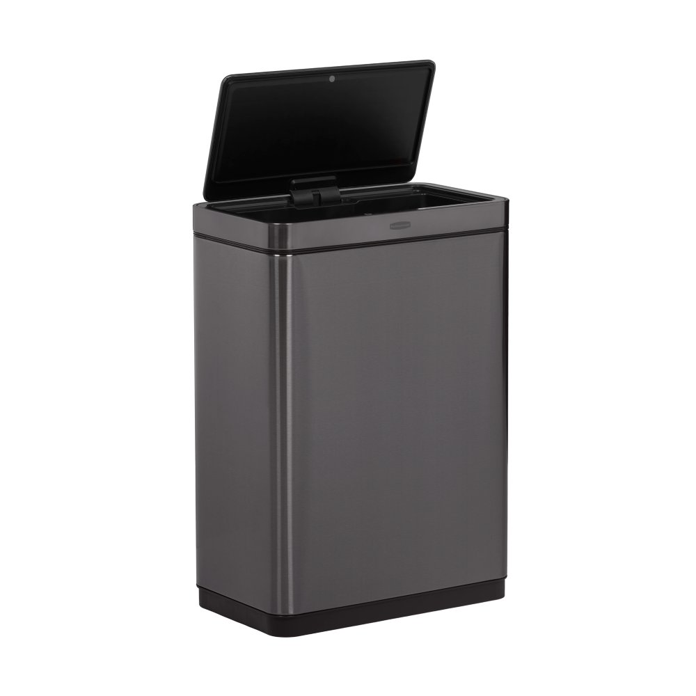 Rubbermaid Commercial Products Touch Top Trash Can/Wastebasket with Lid, 13- Gallon, Small Black Garbage Bin for Home/Kitchen/Bathroom/Bedroom/Office -  Yahoo Shopping