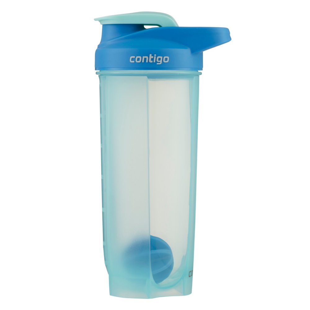 Contigo Fit Shake & Go 2.0 Plastic Antimicrobial Shaker Bottle, Blue  Raspberry, 28 fl oz.