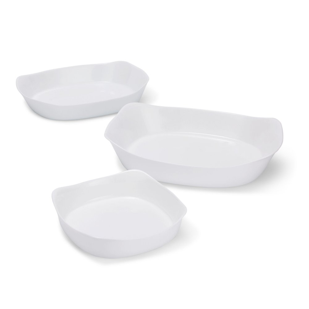 Rubbermaid® DuraLite™ Glass Bakeware, 3Piece Set, Baking Dishes or