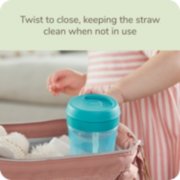 twist to close cup keep straw clean when not in use image number 2