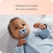 Baby with Nuk pacifier shaped and sized for your newborn image number 2