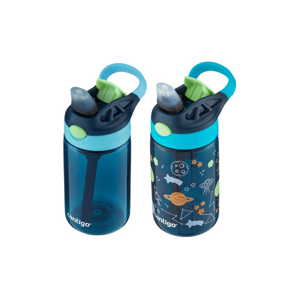 Contigo® Kids Straw Water Bottle with AUTOSPOUT® Lid, 14oz, 2-pack