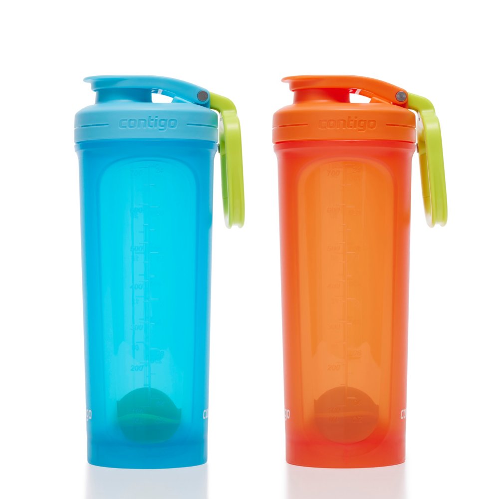 Contigo Kids Water Bottle 2-in-1 Snacker BPA FREE 2 Pack Blue