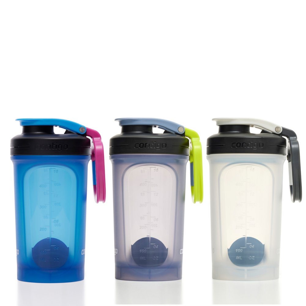 Shake & Go Fit 2.0, Mixer Bottle with Snap Lid, 20oz, Earl Grey/Blue  Poppy/Salt, Ecomm 3-pack