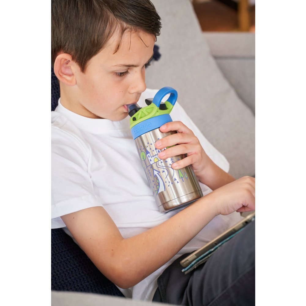 Inc. - Botella de agua térmica de acero inoxidable para niños que mantiene  las bebidas calientes y frías todo el día, grande de 12 onzas de capacidad
