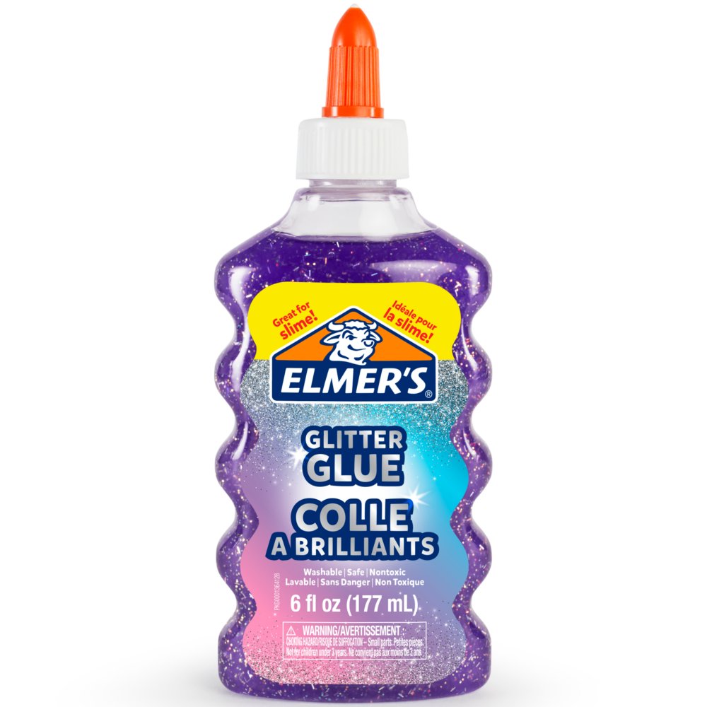 Elmers Glow In The Dark Glitter Glue Blue & Yellow to Red Great