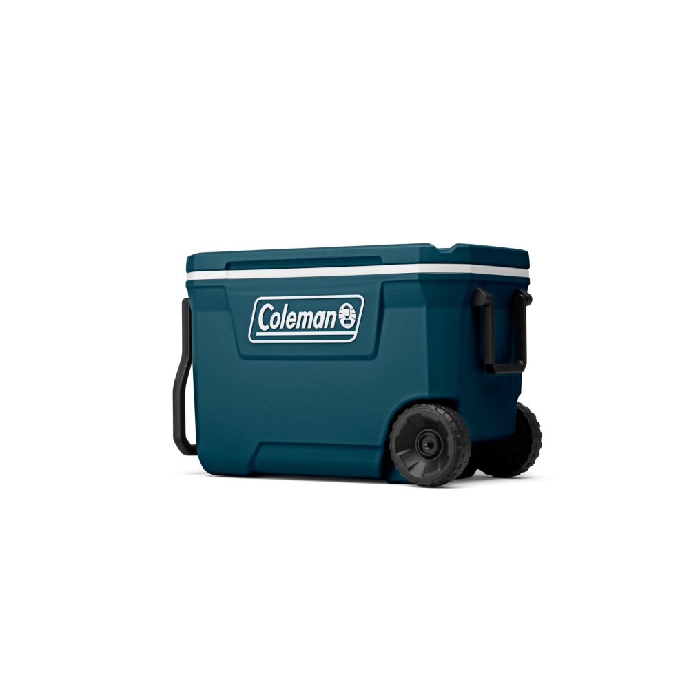 62 Qt, Wheeled Cooler, 3-day Ice Retention, Tow & 2-Way Handle, Space