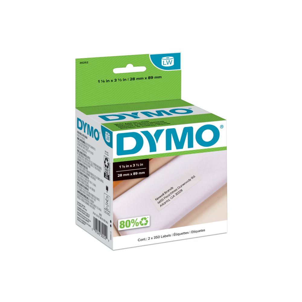 DYMO LabelWriter Mailing Address Labels  Dymo Inside Staples White Return Address Labels Template