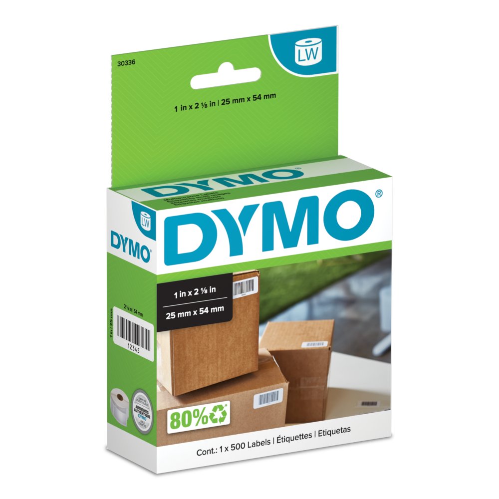  DYMO LabelWriter Address Labels, Clear, 1-1/8 x 3-1/2