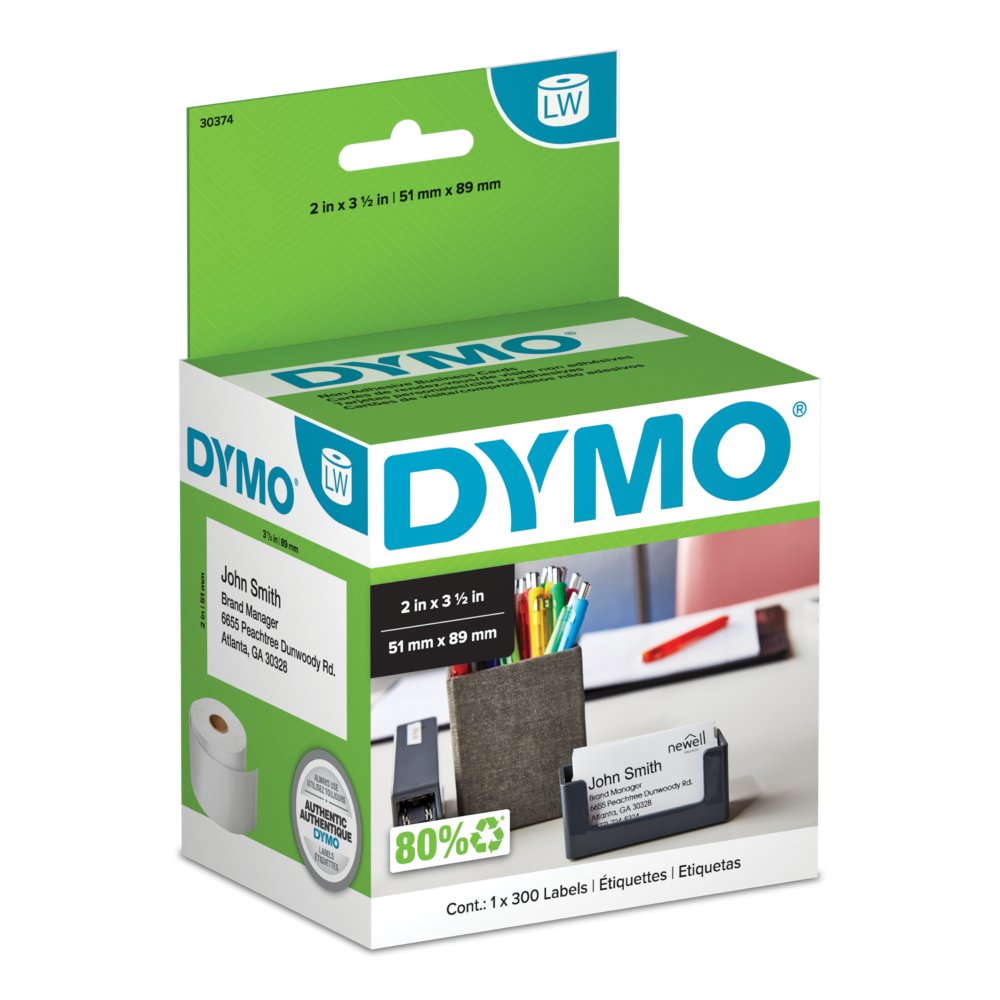 Dymo LabelWriter S0929100 Etiquettes carte de visite 89 x 51 mm 
