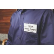 laminated name badge on person image number 3